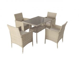 Обеденная группа на 4 персоны стол Монреаль и 4 кресла Анкор Greige