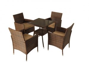 Обеденная группа на 4 персоны стол Лайт, 4 кресла Анкор Шоколад