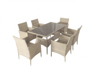 Обеденная группа на 6 персон стол Пегас и 6 кресел Анкор Greige
