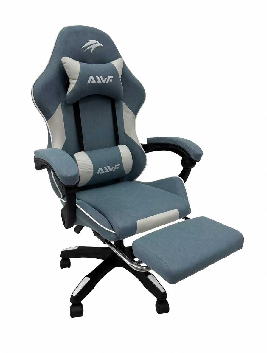 Игровое тканевое кресло WF-6084, с подголовником, металлическим железным каркасом, с подставкой для ног, регулируемыми подлокотниками и регулируемая спинка - Мир Дачника Игровое тканевое кресло WF-6084, с подголовником, металлическим железным каркасом, с подставкой для ног, регулируемыми подлокотниками и регулируемая спинка