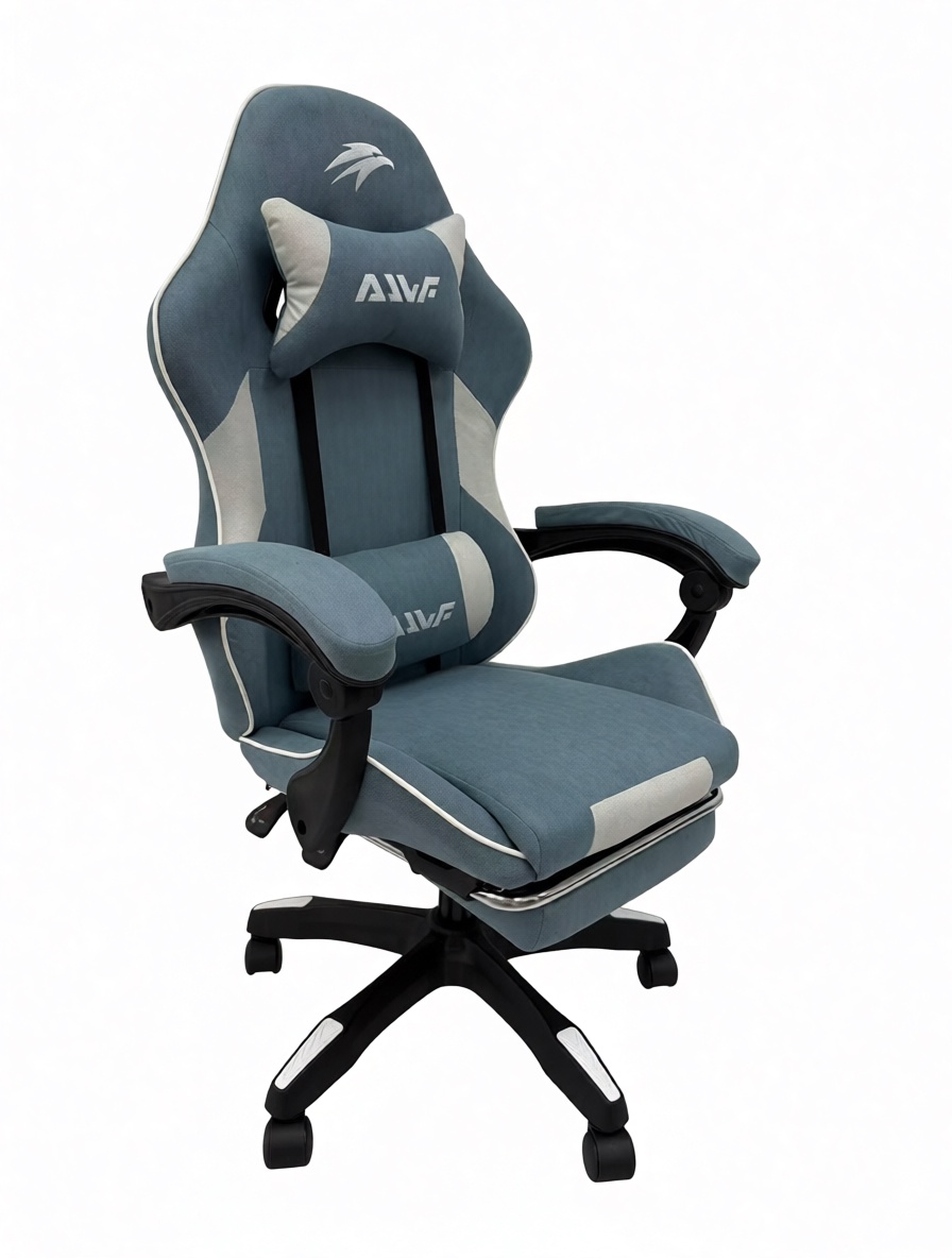 Игровое тканевое кресло WF-6084, с подголовником, металлическим железным каркасом, с подставкой для ног, регулируемыми подлокотниками и регулируемая спинка - Мир Дачника Игровое тканевое кресло WF-6084, с подголовником, металлическим железным каркасом, с подставкой для ног, регулируемыми подлокотниками и регулируемая спинка