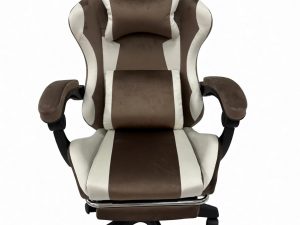 Игровое бархатное кресло WF-605, с подголовником, металлическим железным каркасом, с подставкой для ног, регулируемыми подлокотниками и регулируемая спинка